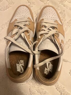 Nike Jordan 1 Elevate Low-Top Sneakers in White and Tan